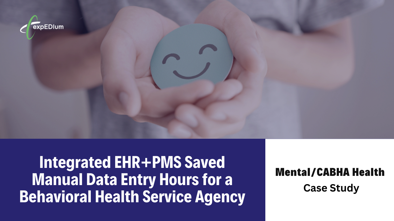 Integrated PMS + EHR Solution reduced denials rate and saved 100s of manual data entry hours.